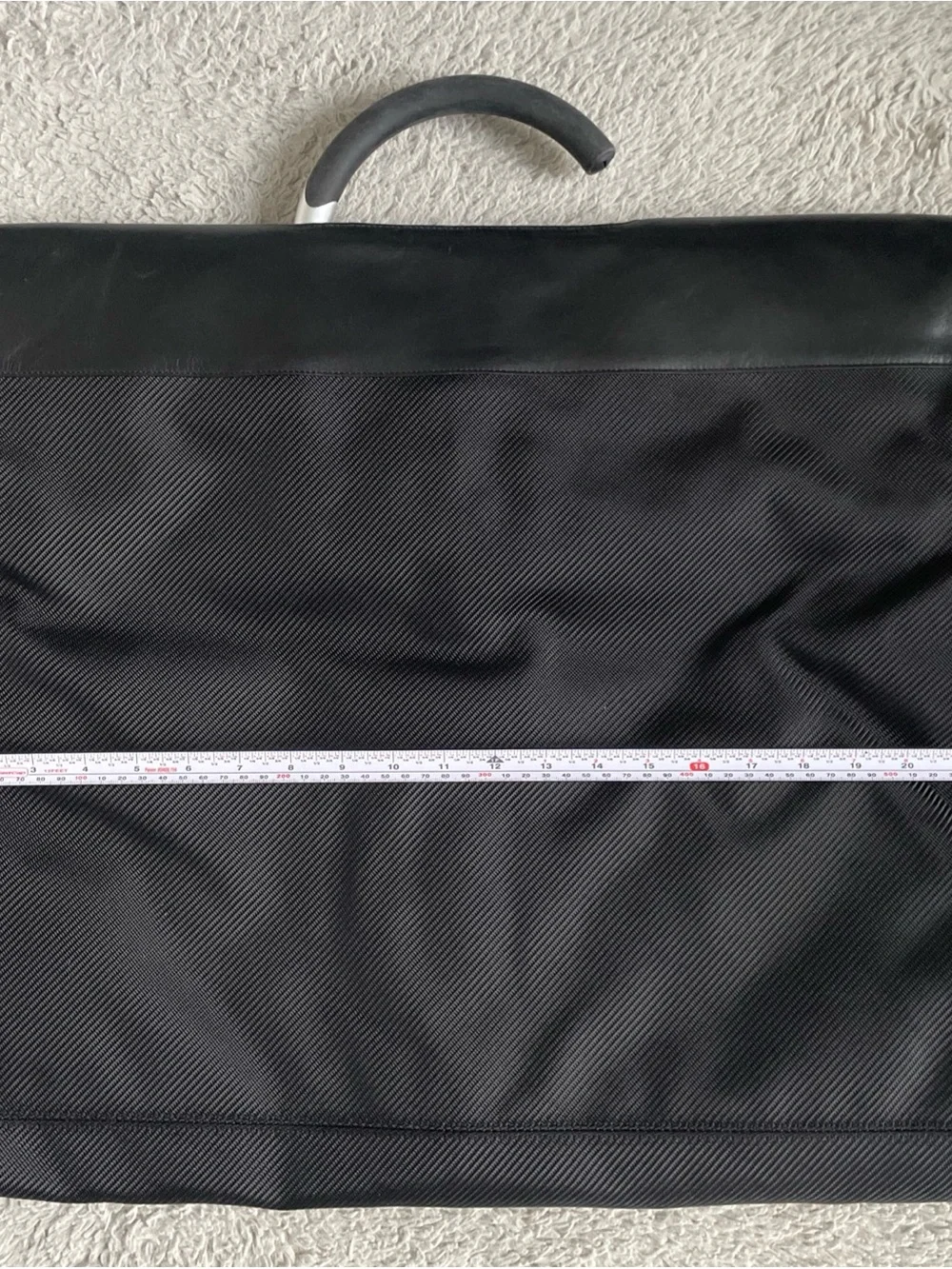 Zero Halliburton Garment Bag Case Suit Cover Black Nylon Carry On Carrier EUC!